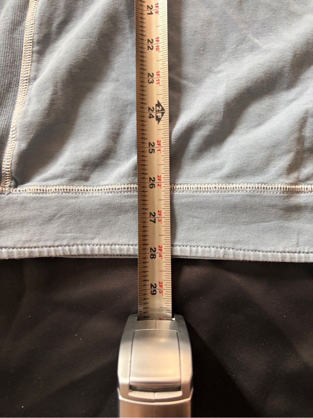 Men's Long Sleeve Quarter-Zip Pullover - Light Blue - Picture 5 of 8